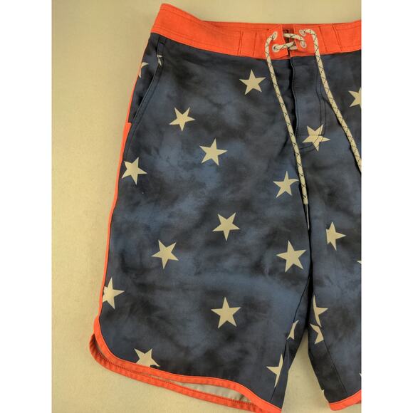 Mens American Eagle Outfitters Flex Shorts Size S Blue & White Stars Chino - Picture 3 of 11